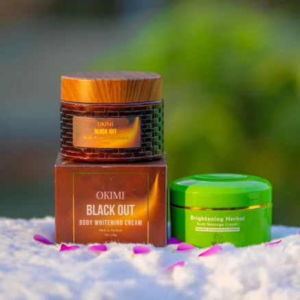 New OKIMI Body Combo (Body Cream+ Body Massage Cream+ 2 Pcs Body VC)