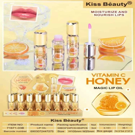 Kiss Beauty Vitamin C HONEY Magic Lip Oil